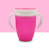 360 Degrees Can Be Rotated Baby Learning Drinking Cup With Double Handle Flip lid Leakproof Magic Cup Infants Water Cups Bottle