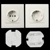 10pcs Baby Safety Rotate Cover 2 Hole Round European Standard Children Against Electric Protection Socket Plastic Security Locks