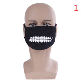 1PCS Cotton Mouth Face Mask Unisex Korean Style Kpop Black Bear Teeth Cycling Anti-Dust Cotton Mouth Mask Face Respirator Mask