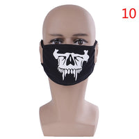 1PCS Cotton Mouth Face Mask Unisex Korean Style Kpop Black Bear Teeth Cycling Anti-Dust Cotton Mouth Mask Face Respirator Mask