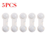 5pcs Plastic Baby Safety Protection From Children In Cabinets Boxes Lock Drawer Door Terminator Security Product