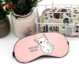 1pc Sleeping Mask Eyepatch Eye Cover Cotton Creative Lovely Cartoon for Eye Travel Relax Sleeping Aid Eye Patch Shading Eye Mask