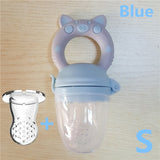 Small Pig Handle Pacifier Feeder for Baby Food Grade Silicone PP Training Nipple Milk Fresh Fruit Nibbler Teat Pacifier Bottles