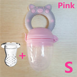 Small Pig Handle Pacifier Feeder for Baby Food Grade Silicone PP Training Nipple Milk Fresh Fruit Nibbler Teat Pacifier Bottles