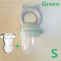 Small Pig Handle Pacifier Feeder for Baby Food Grade Silicone PP Training Nipple Milk Fresh Fruit Nibbler Teat Pacifier Bottles