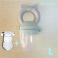 Small Pig Handle Pacifier Feeder for Baby Food Grade Silicone PP Training Nipple Milk Fresh Fruit Nibbler Teat Pacifier Bottles