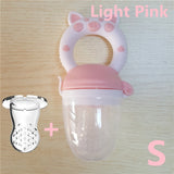 Small Pig Handle Pacifier Feeder for Baby Food Grade Silicone PP Training Nipple Milk Fresh Fruit Nibbler Teat Pacifier Bottles