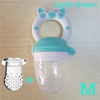 Small Pig Handle Pacifier Feeder for Baby Food Grade Silicone PP Training Nipple Milk Fresh Fruit Nibbler Teat Pacifier Bottles