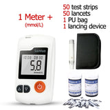 English Guide Sinocare GA-3 Blood Glucose Meter & Test Strips &Lancets Glm Medical Blood Sugar Meter Glucometer Diabetes Tester